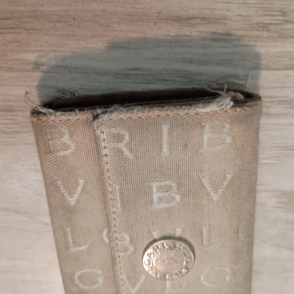 Bvlgari Key holder Key case Logo Mania Beige Silver Woman